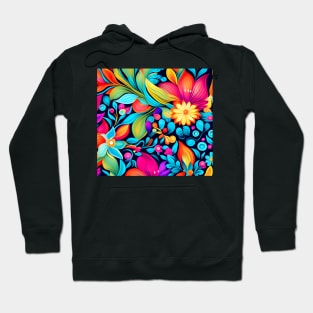 Colorful Flower Pattern Design Hoodie